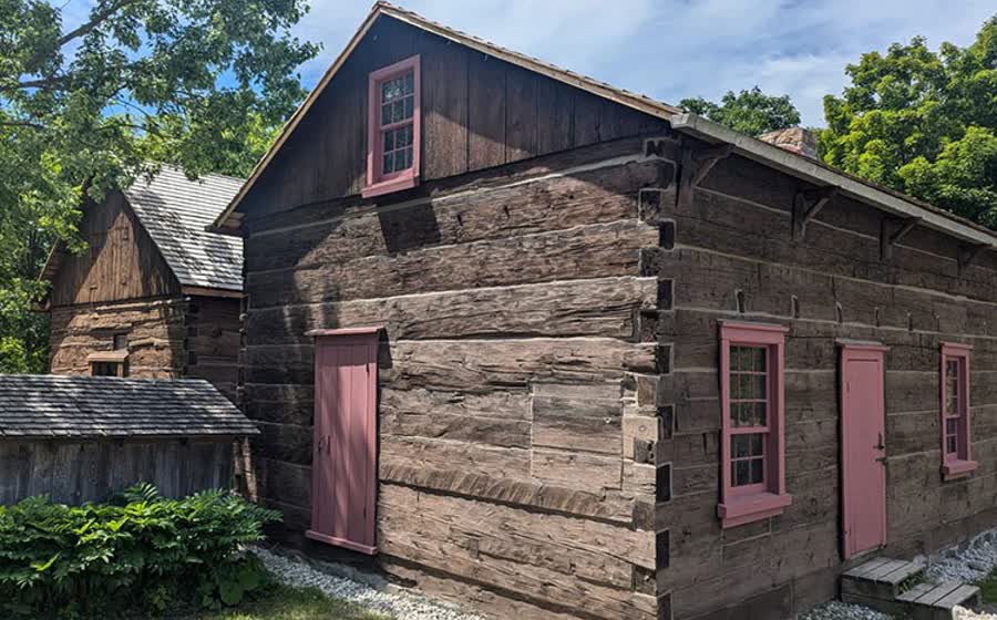 Historic log house at Pickering Museum Village