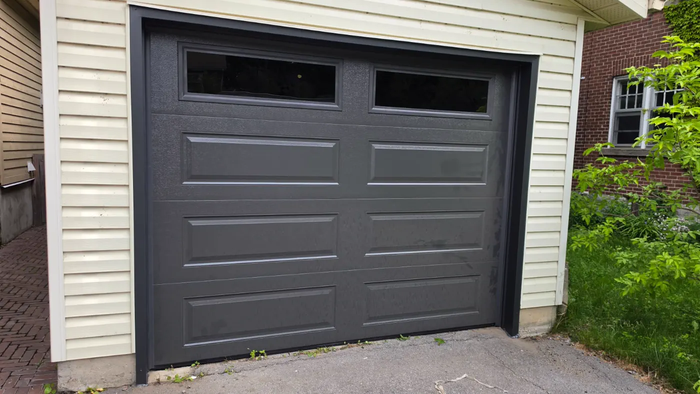 RedOak job archive photo showing garage-door work near new-tecumseth-alliston